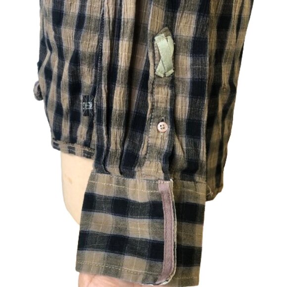 English Laundry Blaque label by Christopher Wicks 100% cotton checkered shirt - Picture 6 of 16